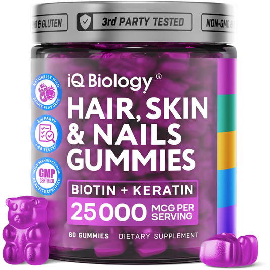 Biotin Gummies for Hair Growth with Saw Palmetto & Zinc