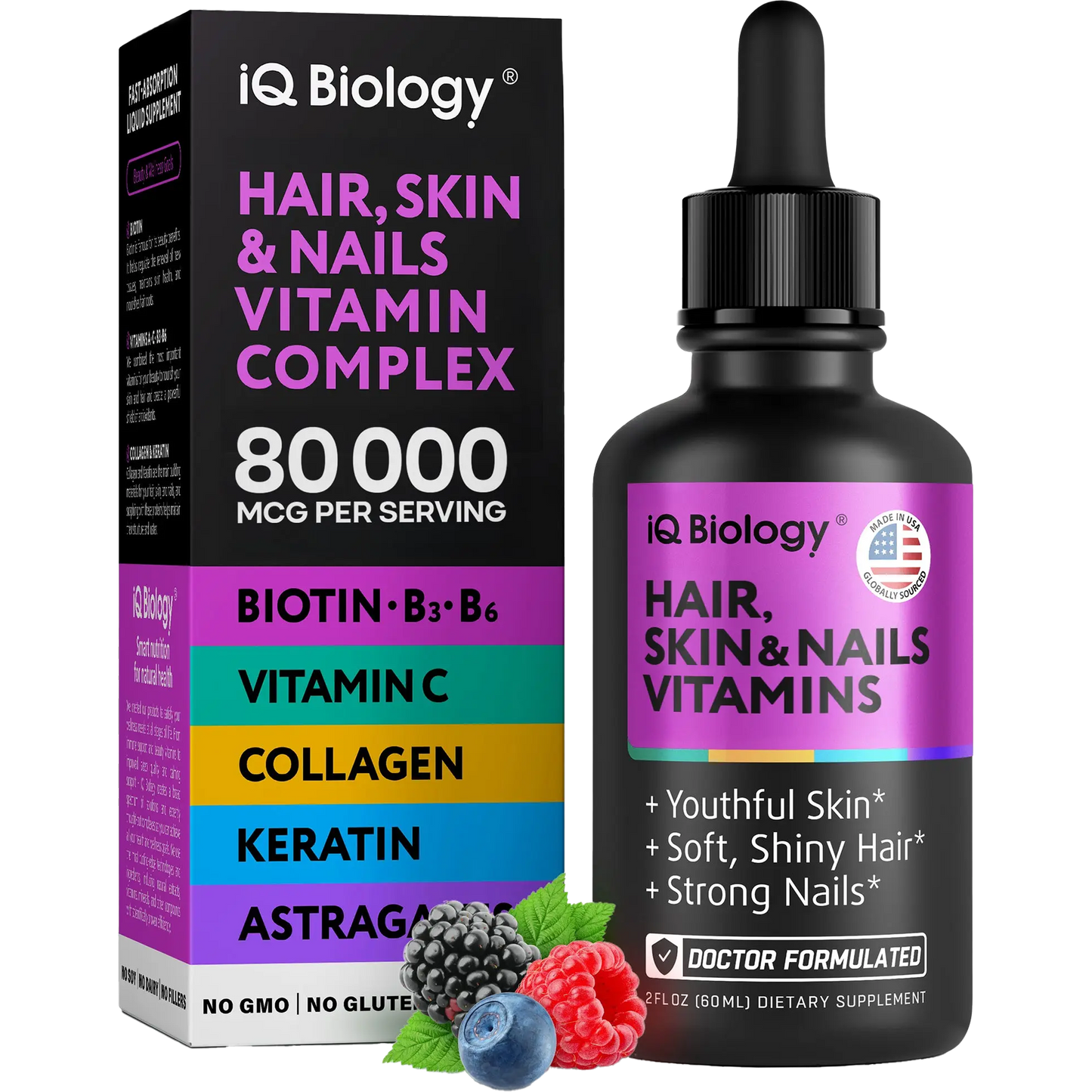Liquid Biotin and Collagen Drops for Hair Growth