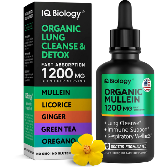 Organic Mullein Drops for Lungs Support