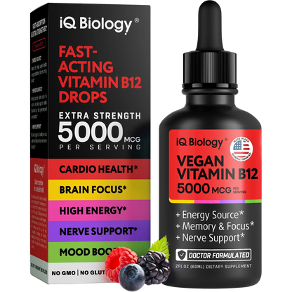 Sublingual Vitamin B12 Liquid 5000 mcg